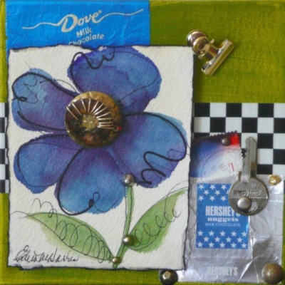 09-17.5 Blue Flower 6x6 $40